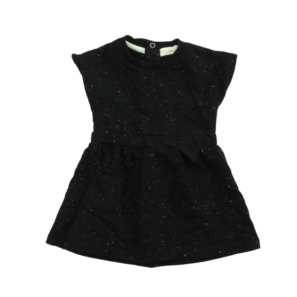 Miles Girls Black Dress size: 6 Months